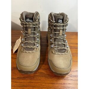 NEW Womens 8 Jack Wolfskin Refugio Texapore Mid Waterproof Hiking Boots Chestnut